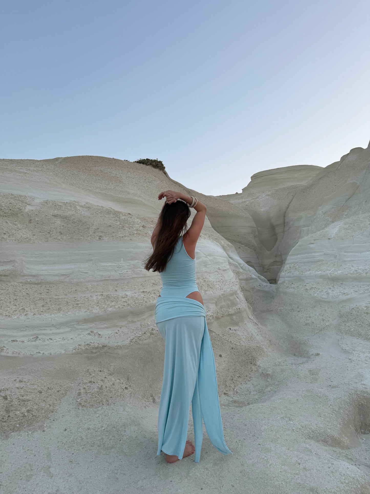 Leah Maxi Skirt - Baby Blue