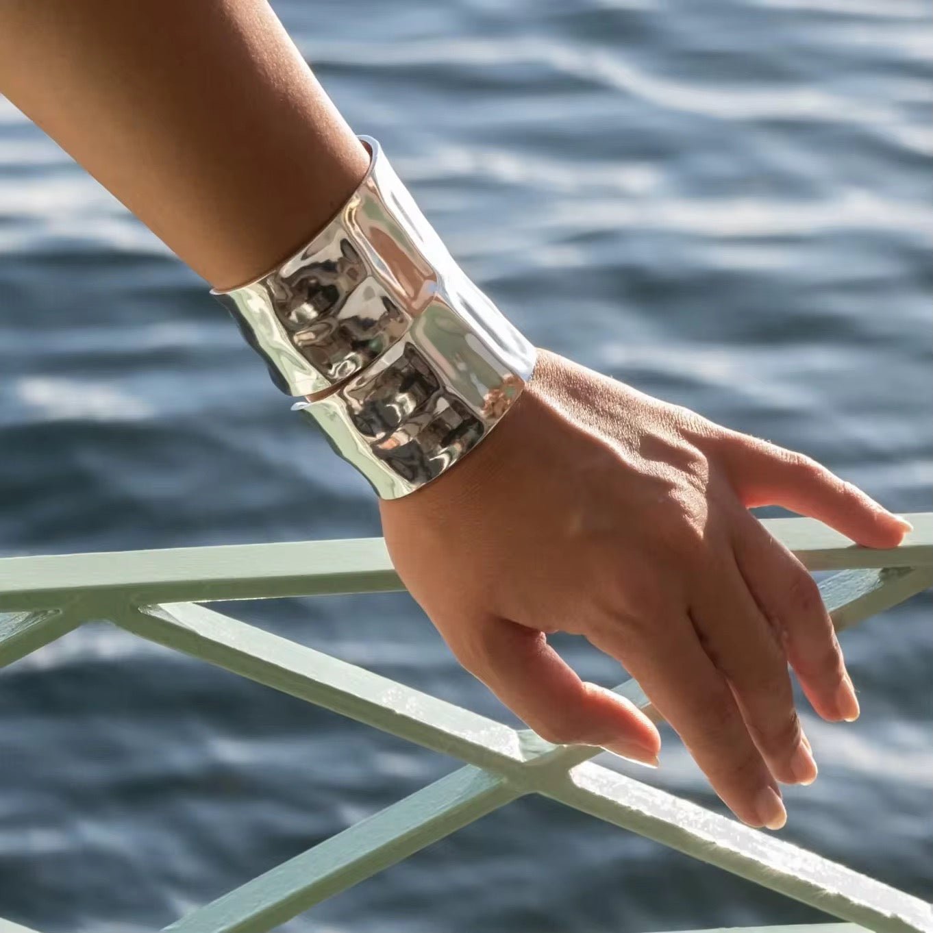 Atlas Hammered Bangle - SilverANTISOCIAL