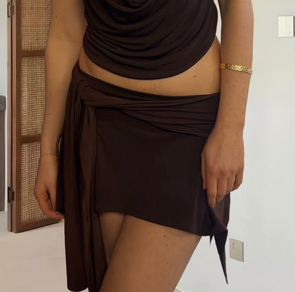 Aruba Mini Skirt - Chocolate