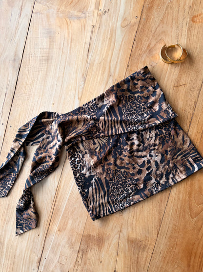 Leah Mini Skirt - Animal Print