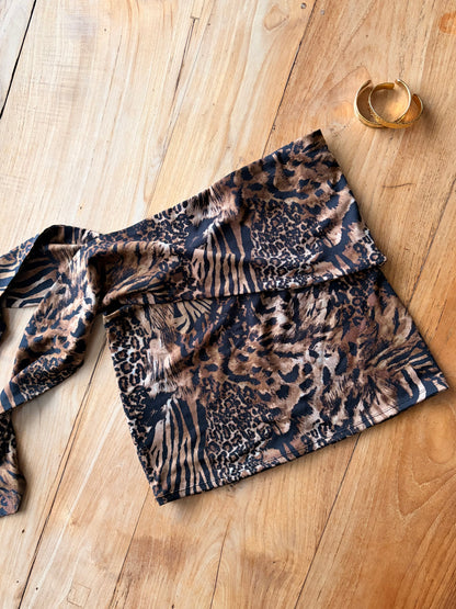 Leah Mini Skirt - Animal Print