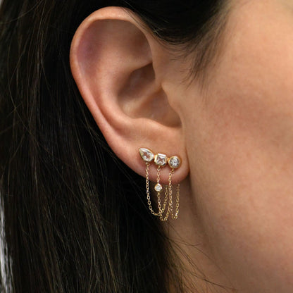 Ivana Earring Studs - Gold
