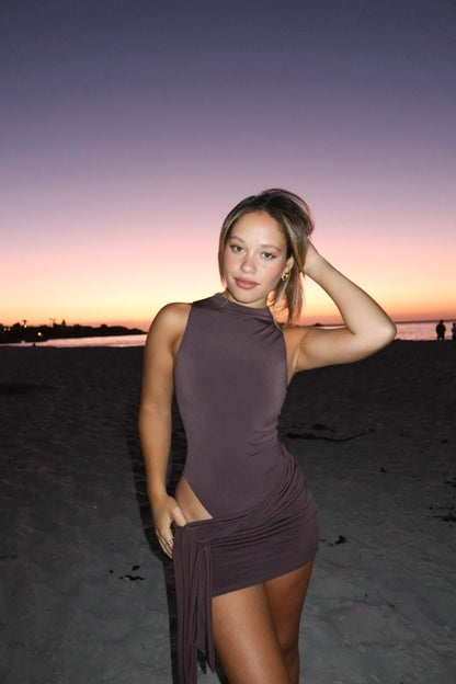 Leah Mini Skirt - Chocolate