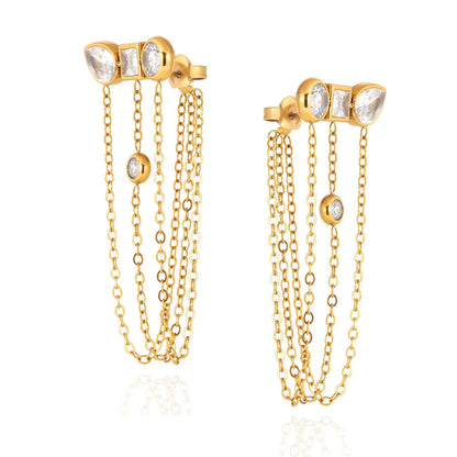 Ivana Earring Studs - Gold