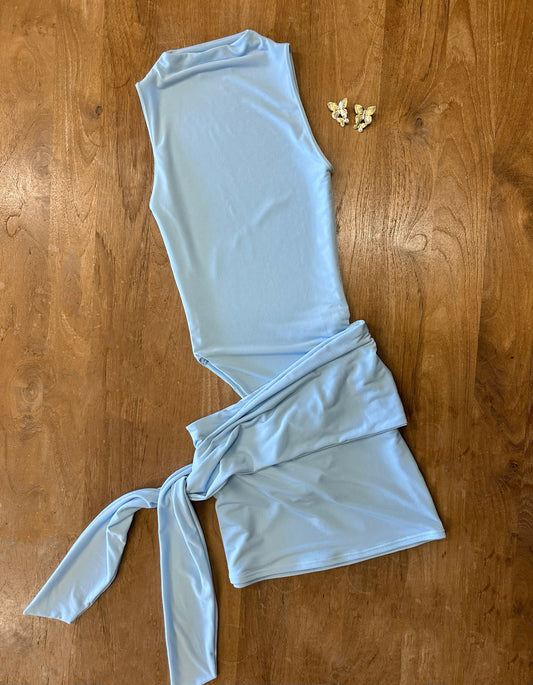 Leah Mini Dress - Baby Blue