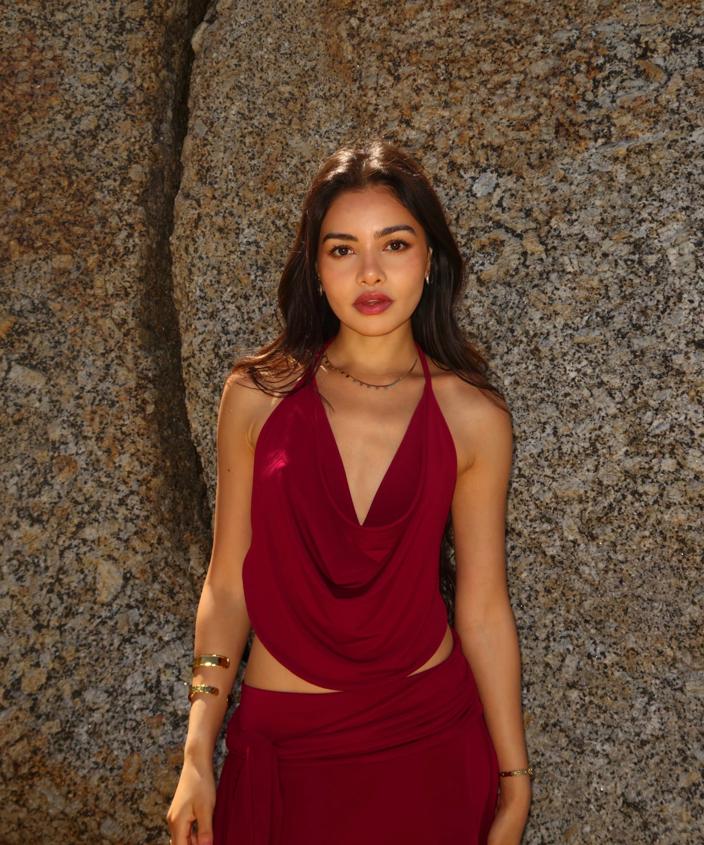 Aruba Top - Burgundy