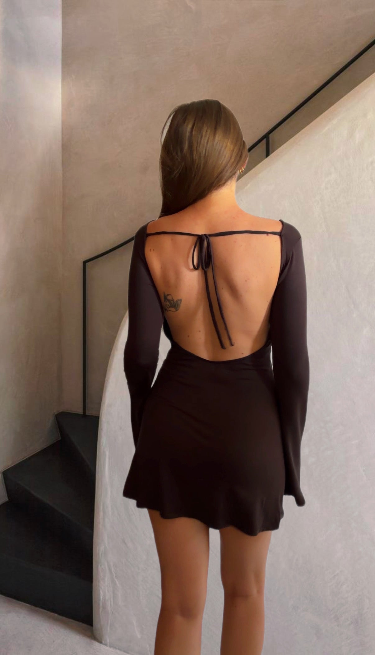Eden Mini Dress - Chocolate