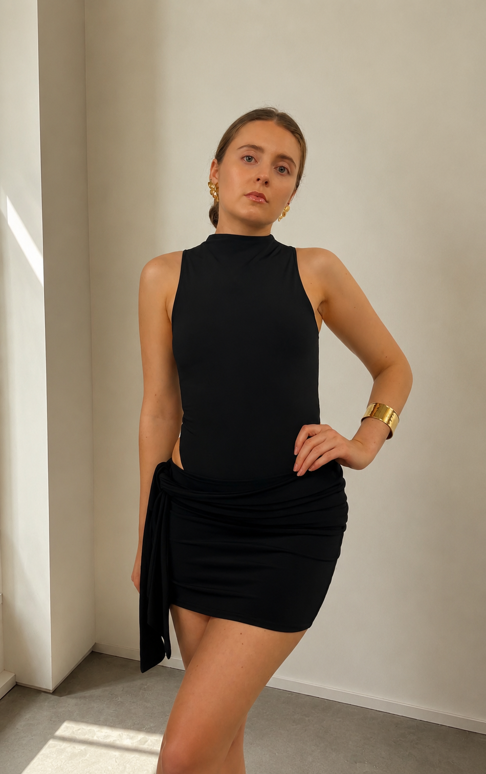 Leah Mini Dress - Black