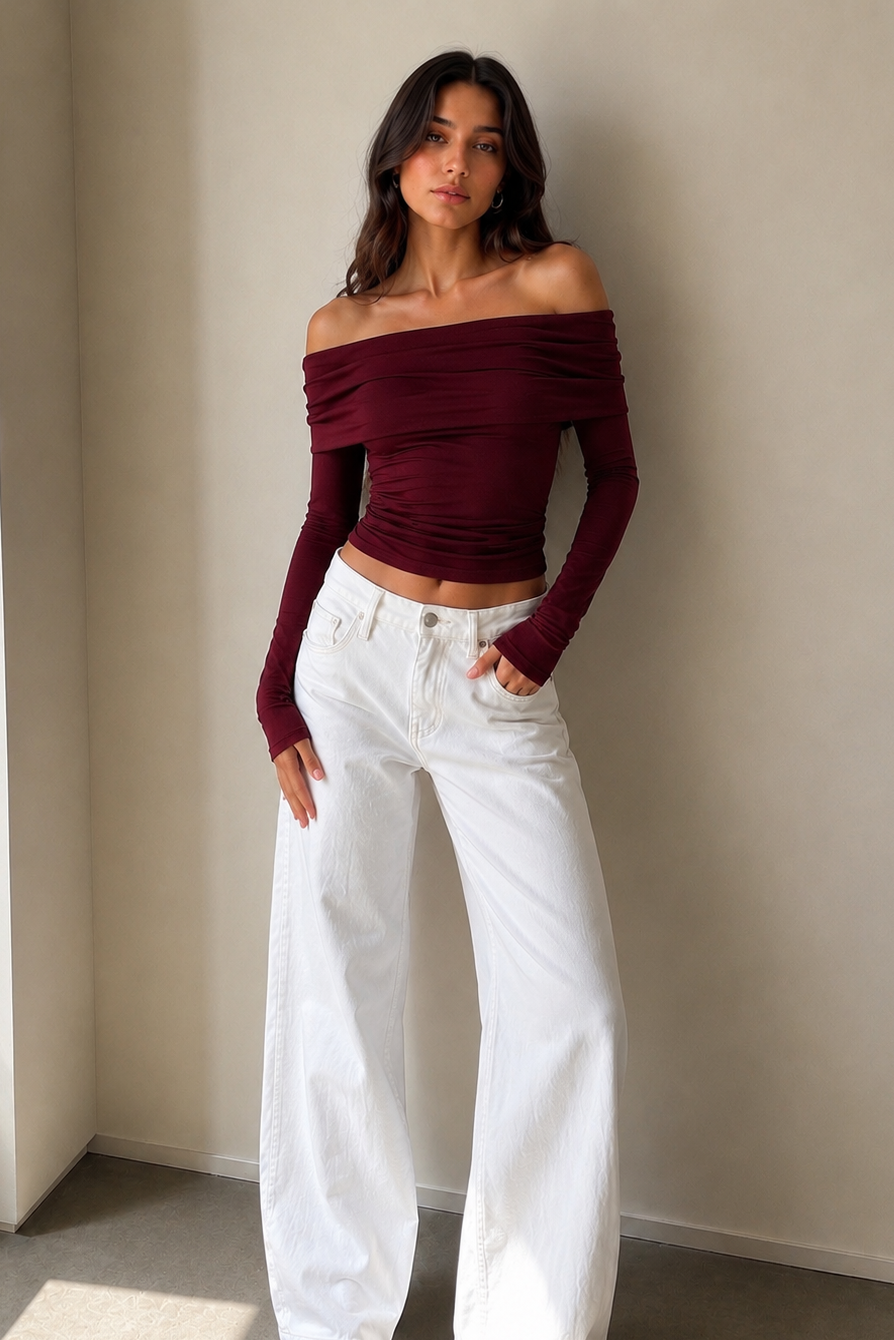 Amara Top - Burgundy