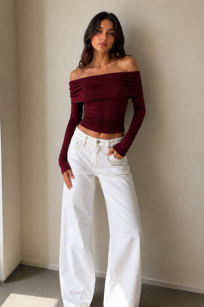 Amara Top - Burgundy