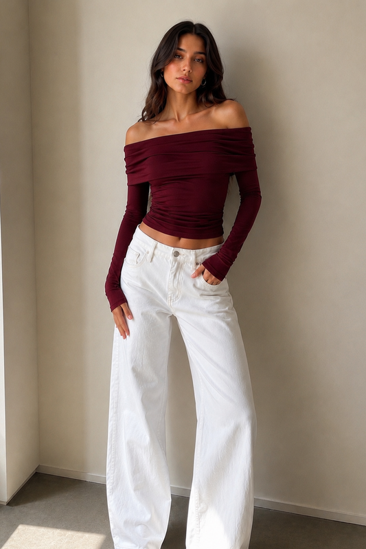 Amara Top - Burgundy