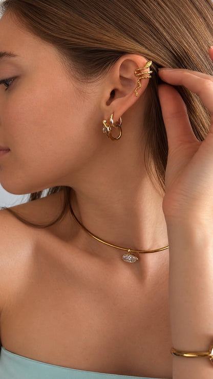 Serpent Ear Cuff - Gold