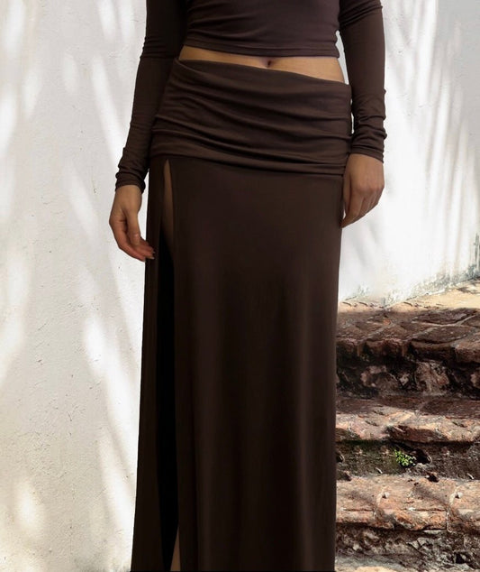 Amara Maxi Skirt - ChocolateANTISOCIAL