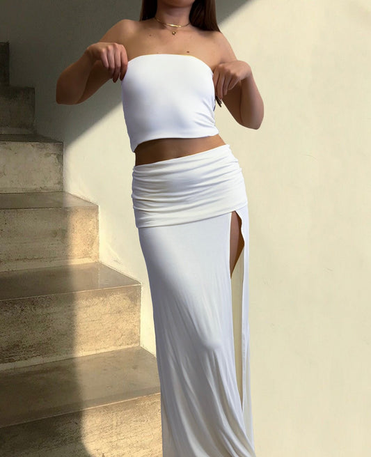 Amara Maxi Skirt - WhiteANTISOCIAL