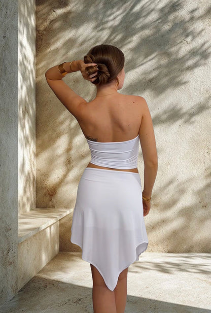 Gaia Midi Skirt - White