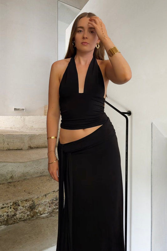 Leah Maxi Skirt - Black