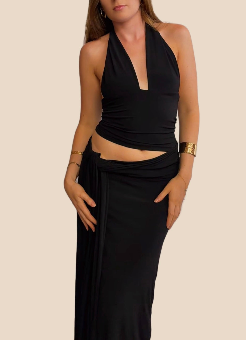 Leah Maxi Skirt - Black