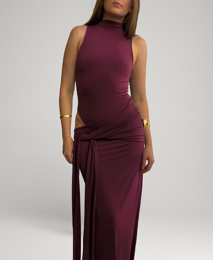Leah Maxi Skirt - Plum