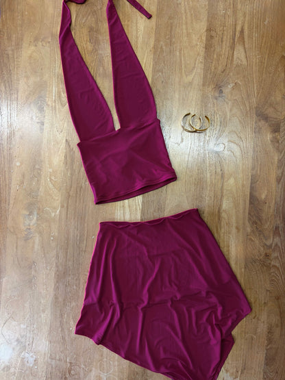 Gaia Midi Skirt - Plum
