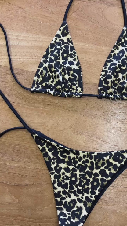 Shiloh Reversible Bikini - Leopard/Black