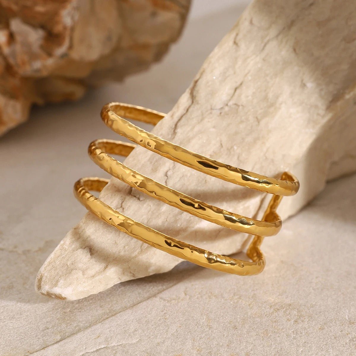 Serenity Hammered Bangle - GoldANTISOCIAL