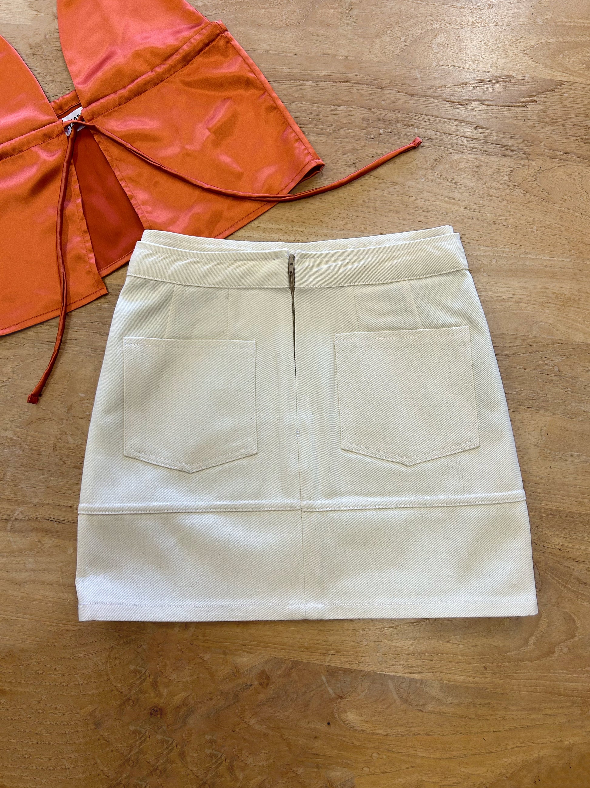 Saddle Mini Skirt - CreamANTISOCIAL